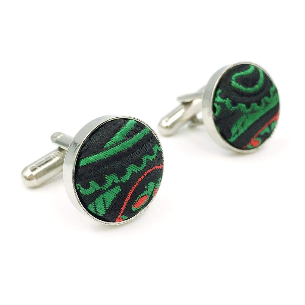 S&W SHLAX&WING Herren Ties Conjunto de Krawatte Negro y Verde Cachemir