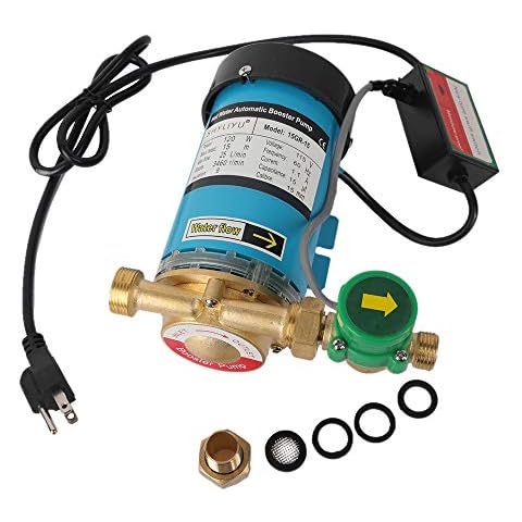 SHYLIYU 115V/60HZ 120W 3/4 inch Outlet Home Water Pressure Booster Pump Automatic Shower Booster Pump with Water Flow Switch for Whole House Shower System Cover