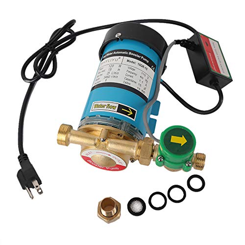 SHYLIYU 115V/60HZ 120W 3/4 inch Outlet Home Water Pressure Booster Pump Automatic Shower Booster Pump with Water Flow Switch for Whole House Shower System
