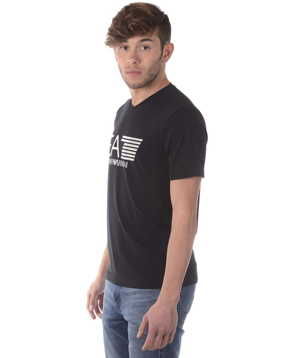 Emporio Armani EA7 Train Visibility T-shirty i koszulki polo męskie, czarne T-shirty, czarny, M