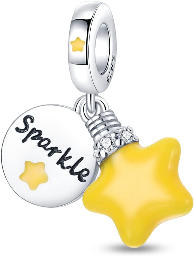 LNQOBU 925 Sterling Silver Charms Color-changing Chameleon Dangle Charm Beads Glow in the Dark Charme fits Pandora Bracelets and Necklace Jewelry Gift for Women