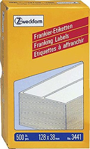 AVERY Zweckform Frankieretiketten doppelt/3441, 128x38, Inh. 500