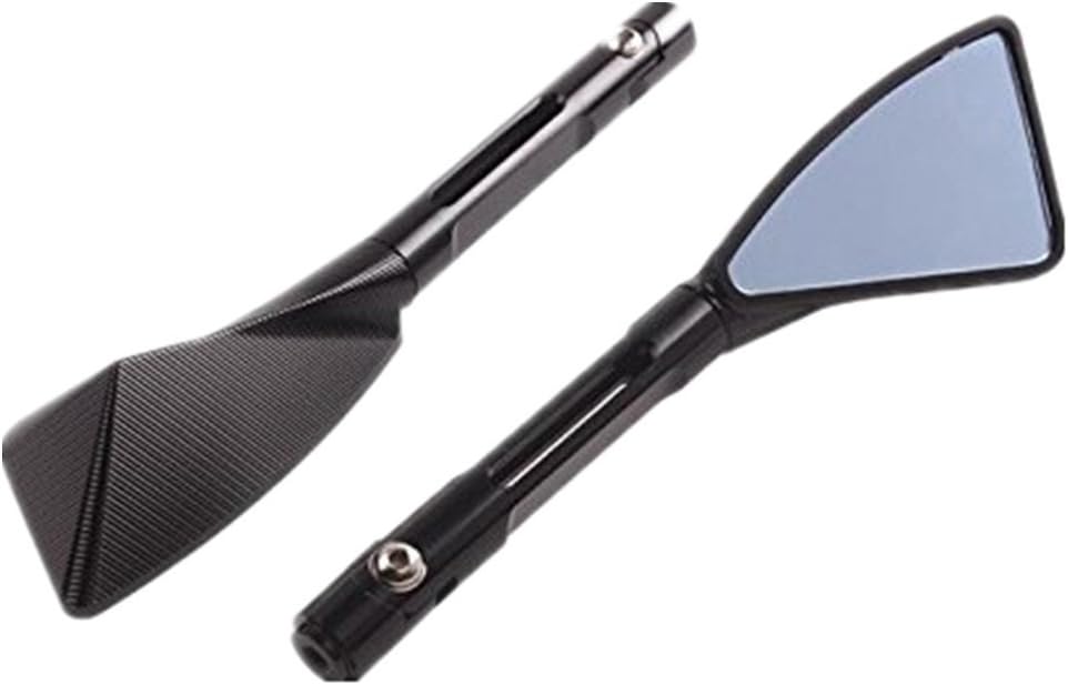 FUBARBAR Motorcycle Mirror - Full Aluminum CNC Motorcycle Mirror, Motorbike Rear Side Mirrors, Universal For Street Motorcycle Sport Bike Scooter (Black)