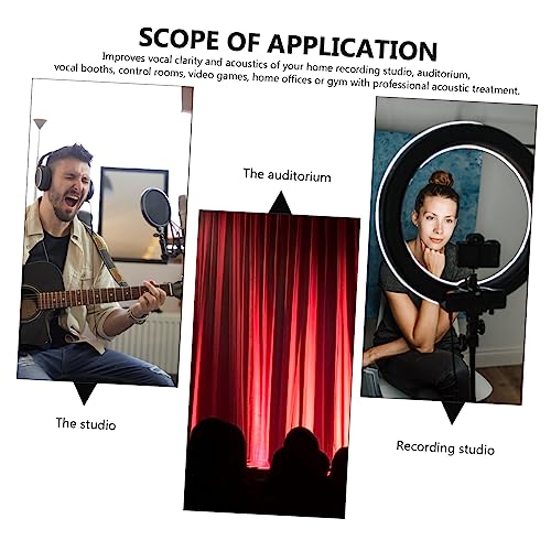 12 piezas de paneles acústicos para absorción sonora, para estudios de grabación en casa miniatura 4