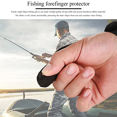 Foto von Keboyoe 5 Stück Angeln Fingerschutz Finger Atmungsaktive Einfingerhandschuhe Elastic Anti Rutsch Angelfingerhandschuh Zeigefinger Angelhandschuhe Unisex Geeignet für Angeln Outdoor(5 Farben)