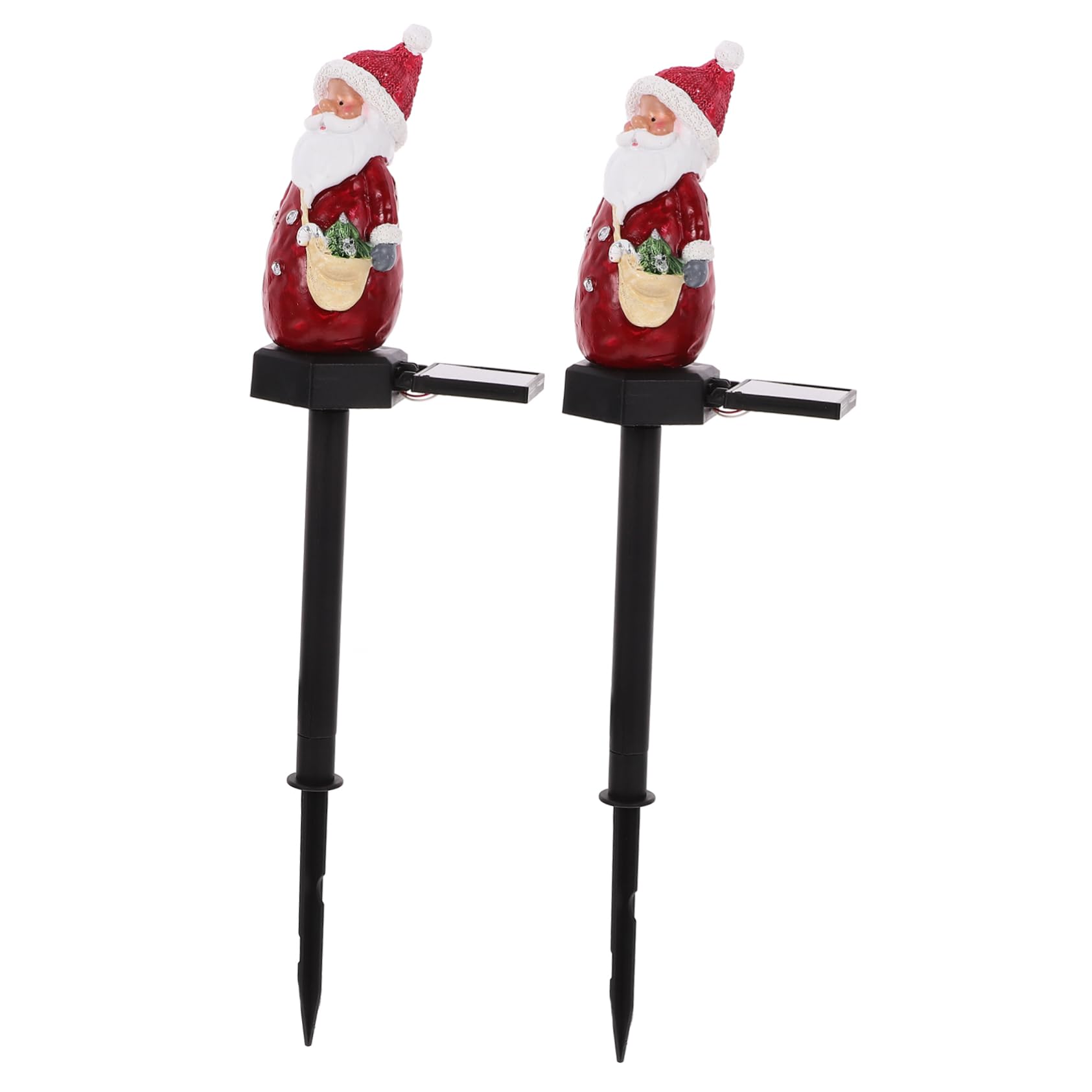 POPETPOP 2stücke Solar Gartenlampe Mit Weihnachtsmann-design Langlebige Außenleuchte Für Festliche Gartenbeleuchtung Weihnachtsdeko Für Außenbereich