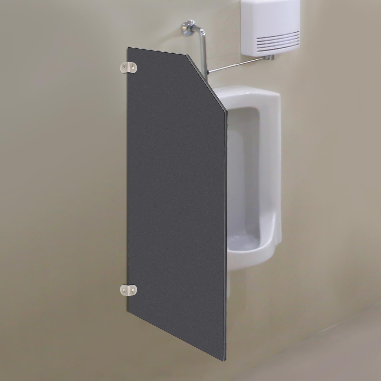 Urinoir scheidingswand, wc-schaamwand, wandmontage, urinoir scheidingswand, pissoir, urinoirwand, wc-inkijkbescherming, urinoirwand 90 x 40 cm (wit, A