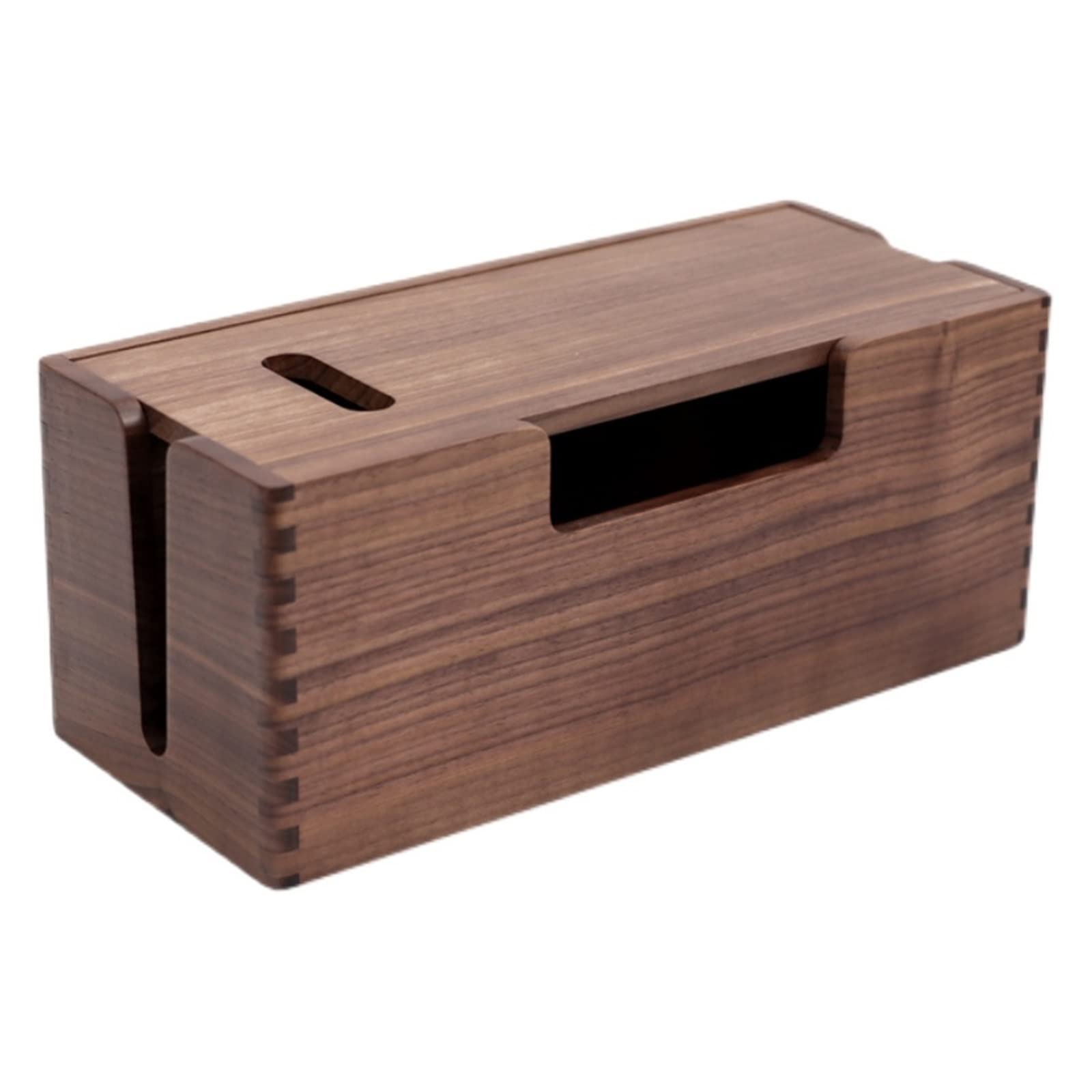Kabel-Management-Box aus Holz, Kabel-Aufbewahrungsbox, Kabel-Aufbewahrungsbox, kabellose Router-Rack-Reihe und Datenkabel-Abdeckung, Line-Manager, Set-Top-Box, Hub-Box, Kabel-Organizer-Box-Aufbewahrun