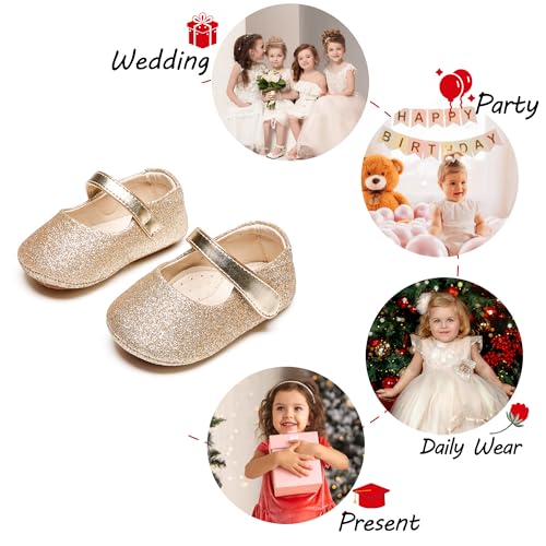 Image of PHIRAMIN Toddler Girl Mary Jane Dress Shoes-Little Girl School Uniform Shoes for Wedding Party