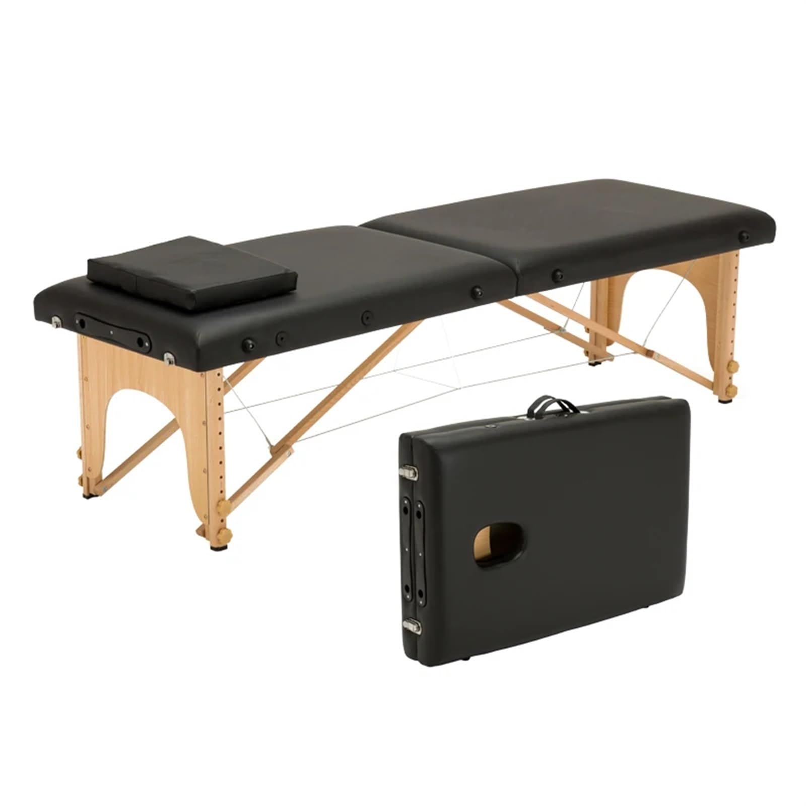 Lettino Massaggio Portatile Lettino da Massaggio Pieghevole Portatile Portatile for Uso Domestico Moxibustione Terapia riabilitativa Letto for Tatuaggi e Bellezza(60cm)
