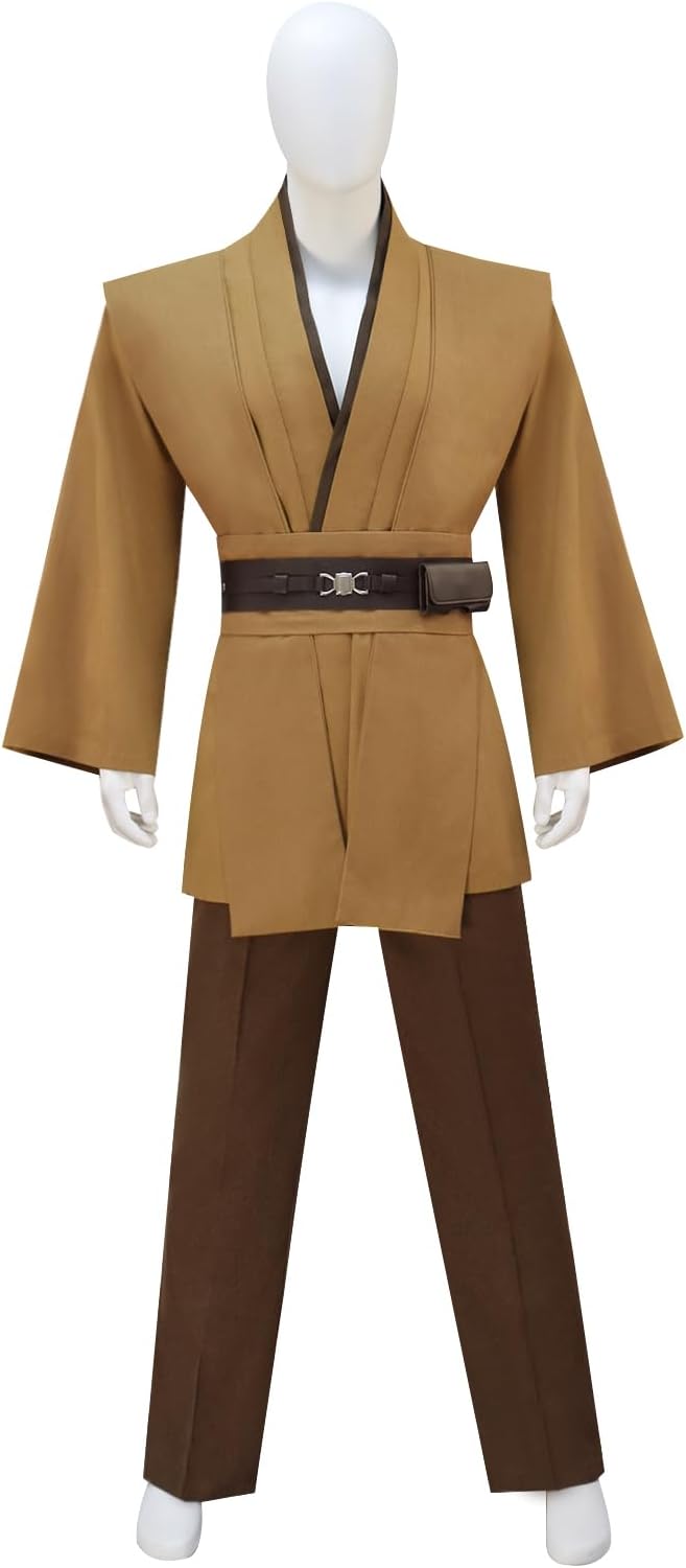 Men's Robe Costume Adult Halloween Tunic Hooded Robe Pants Uniform Outfits Cosplay Full Set - Image 4