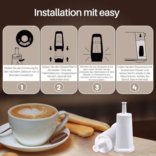 GOLDEN ICEPURE Kaffeemaschinen-Wasserfilter für Sage Barista, 5er Pack – Ansicht 4