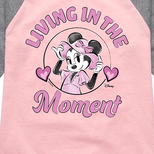 Disney - Living in The Moment - Toddler & Youth Girls Raglan Graphic T-Shirt3