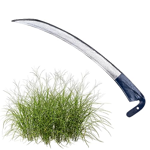 KADAX Gartensense aus Metall 80cm, Handsense, Sichel, Klappsense, Wildwuchssense, Sense, Gartensichel, Grassichel, Blattsichel, Handsichel, Kleinsichel