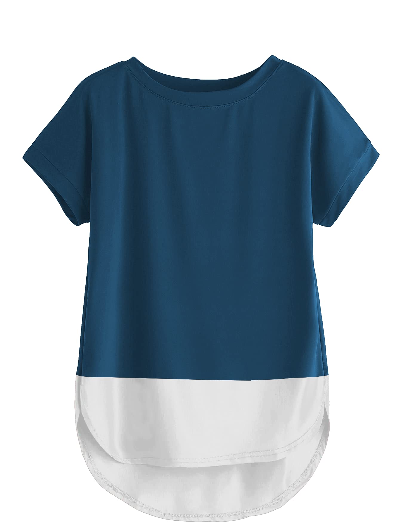 Combo of Plain Color Stylish Up and Down Cotton Tshirt for Women-image-44