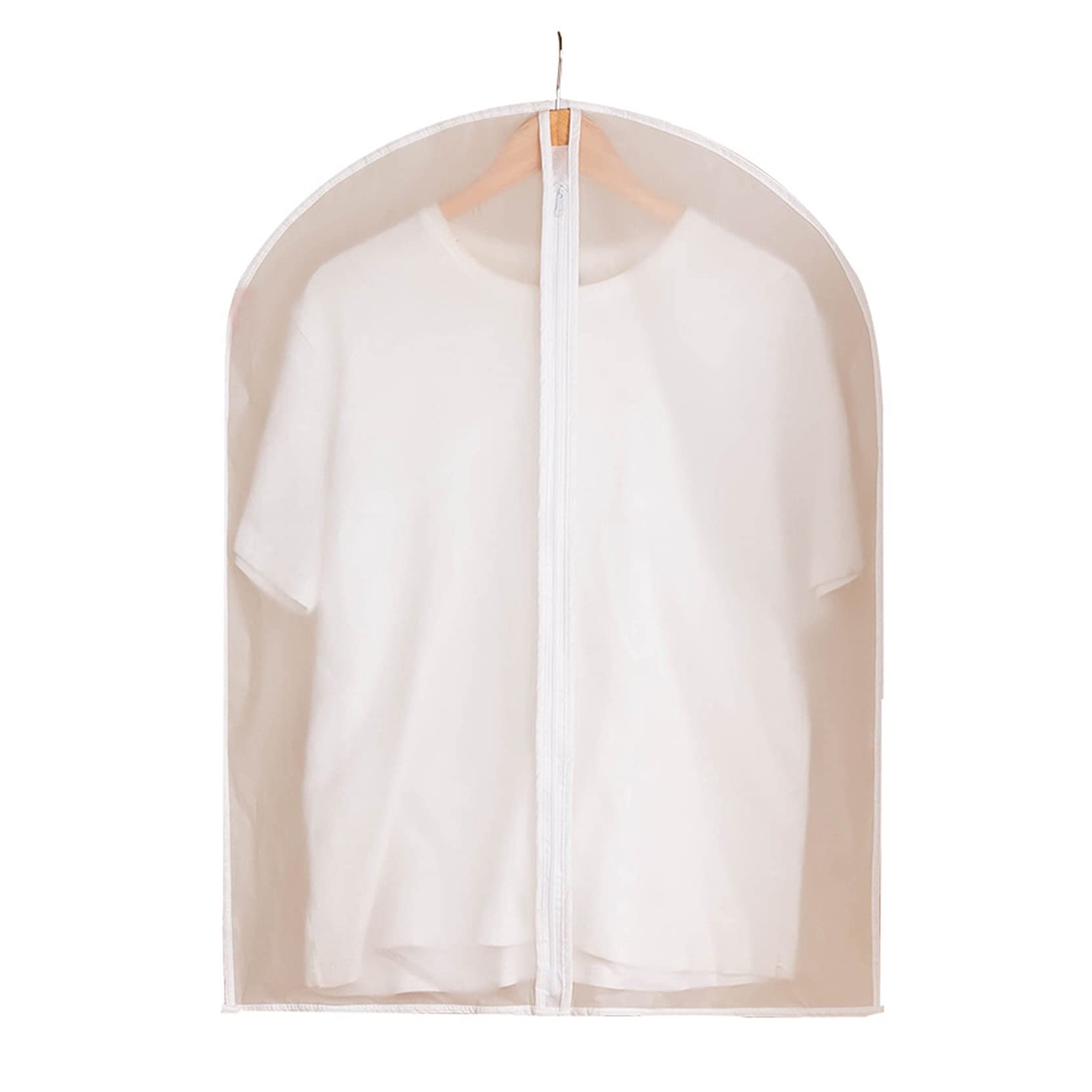 Housses de rangement à suspendre, 12 pièces, translucides, résistantes à l'humidité, sacs à vêtements lavables à fermeture éclair complète pour le rangement des vêtements, A-60 x 120 cm (A 60 x