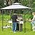 FAB BASED 5x8 Grill Gazebo Canopy for Patio, Outdoor BBQ Gazebo with Shelves & Extra 2 LED Light(Grey)
