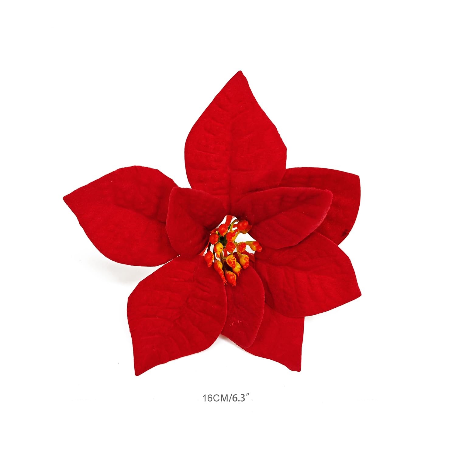 Ornerx Weihnachtsbaumschmuck, Weihnachtsstern, Rot, 22,9 cm, 10 Stück