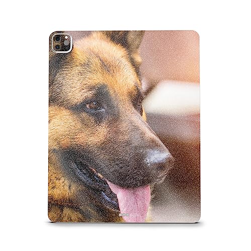 Image of MightySkins Carbon Fiber Skin Compatible With Apple iPad Pro 12.9 inch M2 6th Gen (2022) Full Wrap Kit - German Shepherd | Protective Durable Textured Carbon Fiber Finish | Easy To Apply | Made in the USA