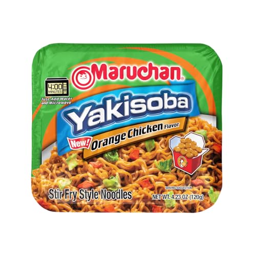 Image of Maruchan Yakisoba Orange Chicken, Japanese Instant Ramen Noodles, 4.23 Oz, 8 Count (Pack of 5)