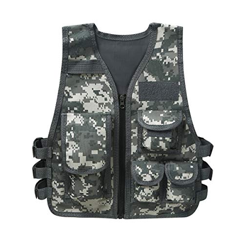 Gilet tactique enfant pour jeu CS veste militaire outdoor camouflage