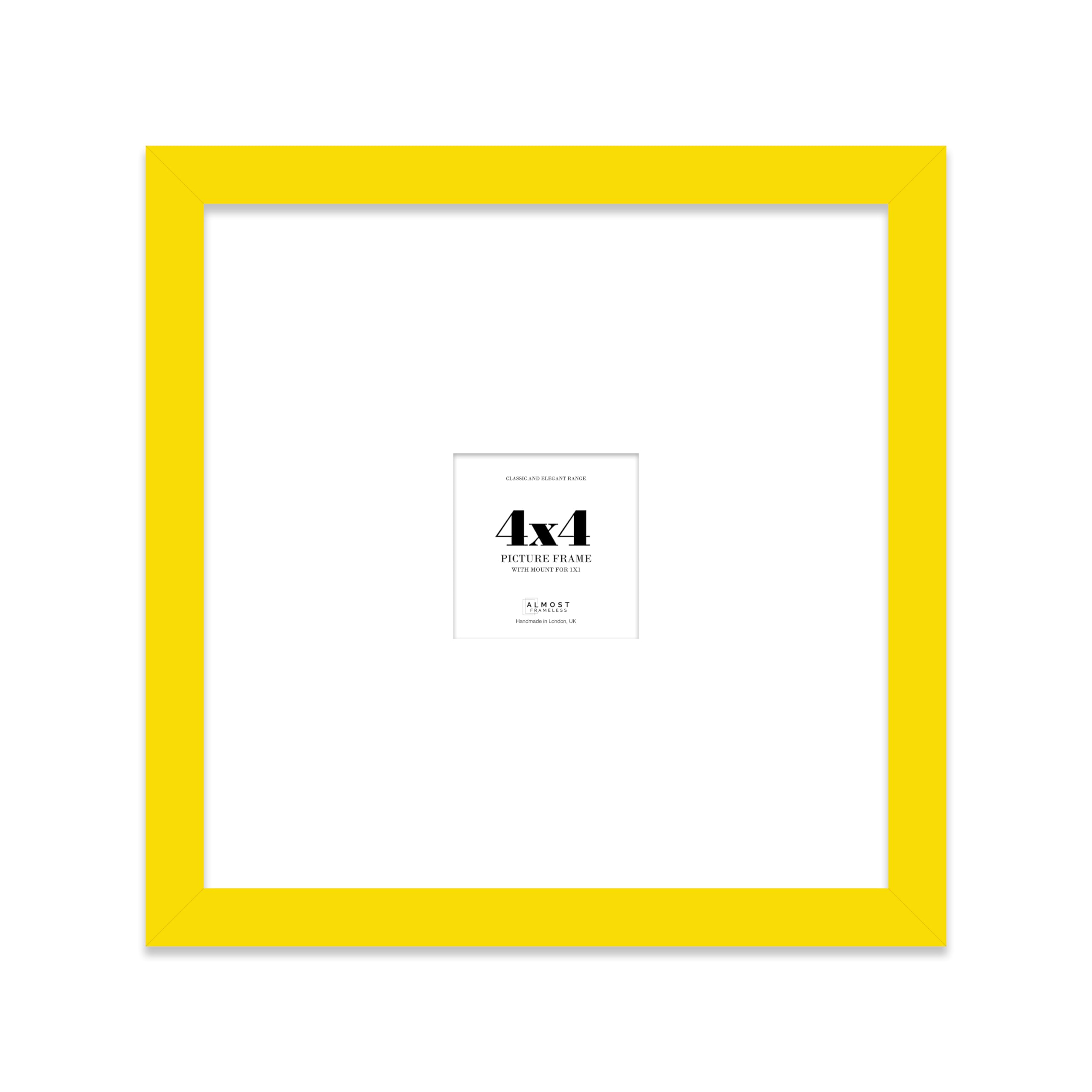 4X4" Yellow Picture Frame4X4" Square Frame With 1X1" Mount For 4X4"/1X1" Pictures Moderrn Style Thin Edge1 Pack from B&Q
