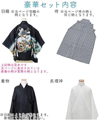 Amazon | 七五三 着物 男の子 五歳 13点フルセット 羽織袴セット 龍 竜