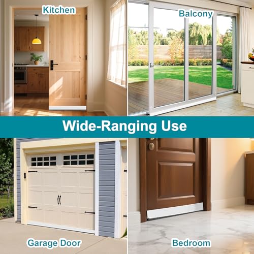 2M Türdichtung Zugluftstopper für Türen, ELEPRUC Tür Dichtungsband Selbstklebend mit Bürste, Zugluftstopper Dichtungsband für Türen, Türdichtung Unten, Tür Zugluftstopper Luftzugstopper für Fenster