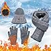 Autumn and Winter Hat Scarf and Gloves Three Piece Set Fashionable Warm Plus Velvet Knitted Hat Scarf (06-B, One Size)
