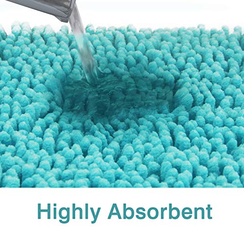 FCSDETAIL rutschfeste, Hochflor Badteppiche 50X80 cm, Maschinenwaschbare Badematte, Badvorleger mit Wasserabsorbierenden… – Bild 6