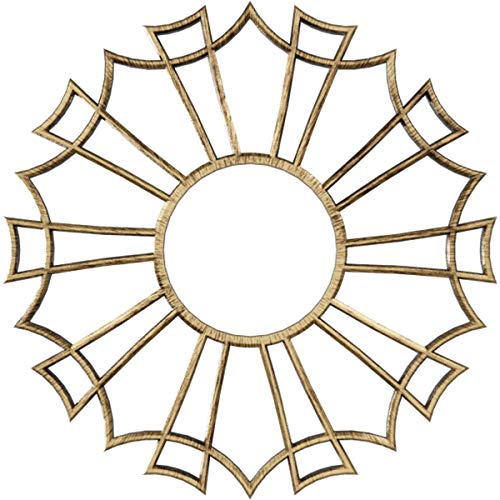 Ekena Millwork CMPP30AUABS Augustus Architectural Grade PVC Pierced, Antiqued Brass Urethane Ceiling Medallions 30"OD x 10 1/2"ID x 1"P