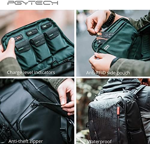 PGYTECH OneMo Camera Backpack 25L with Shoulder Bag for DJI Air 2S, DJI FPV, Sony, Canon, Nikon, Drone, DJI Mavic Mini 2/Air 2/OSMO Action/Pocket/DSLR/SLR Mirrorless, Camera Tripod
