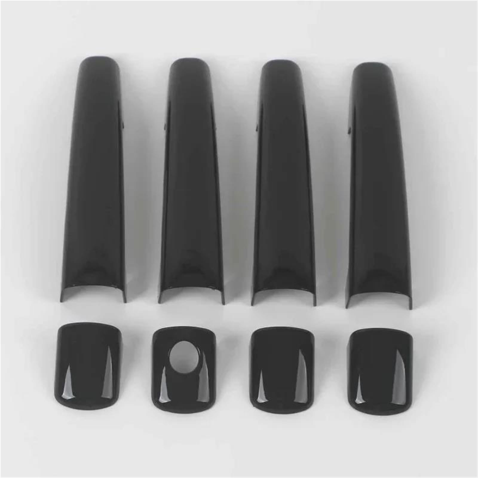 Jtwmty Black For Peugeot 5008 2008-2016 Carbon Fiber Chrome Car Door Handle Cover Trim Sticker Styling Accessories(Black)