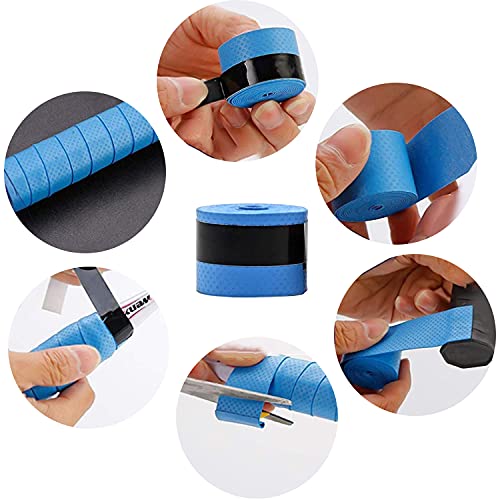 VASANA Lot 30 Bandes Antidérapantes Pour Raquettes – PU, Absorbe La Transpiration, Longueur 110 Cm, Couleurs Aléatoires – Pour Tennis, Badminton, Pêche, Et Plus