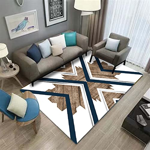 Tapis moderne géométrique pour réchauffer le sol du salon