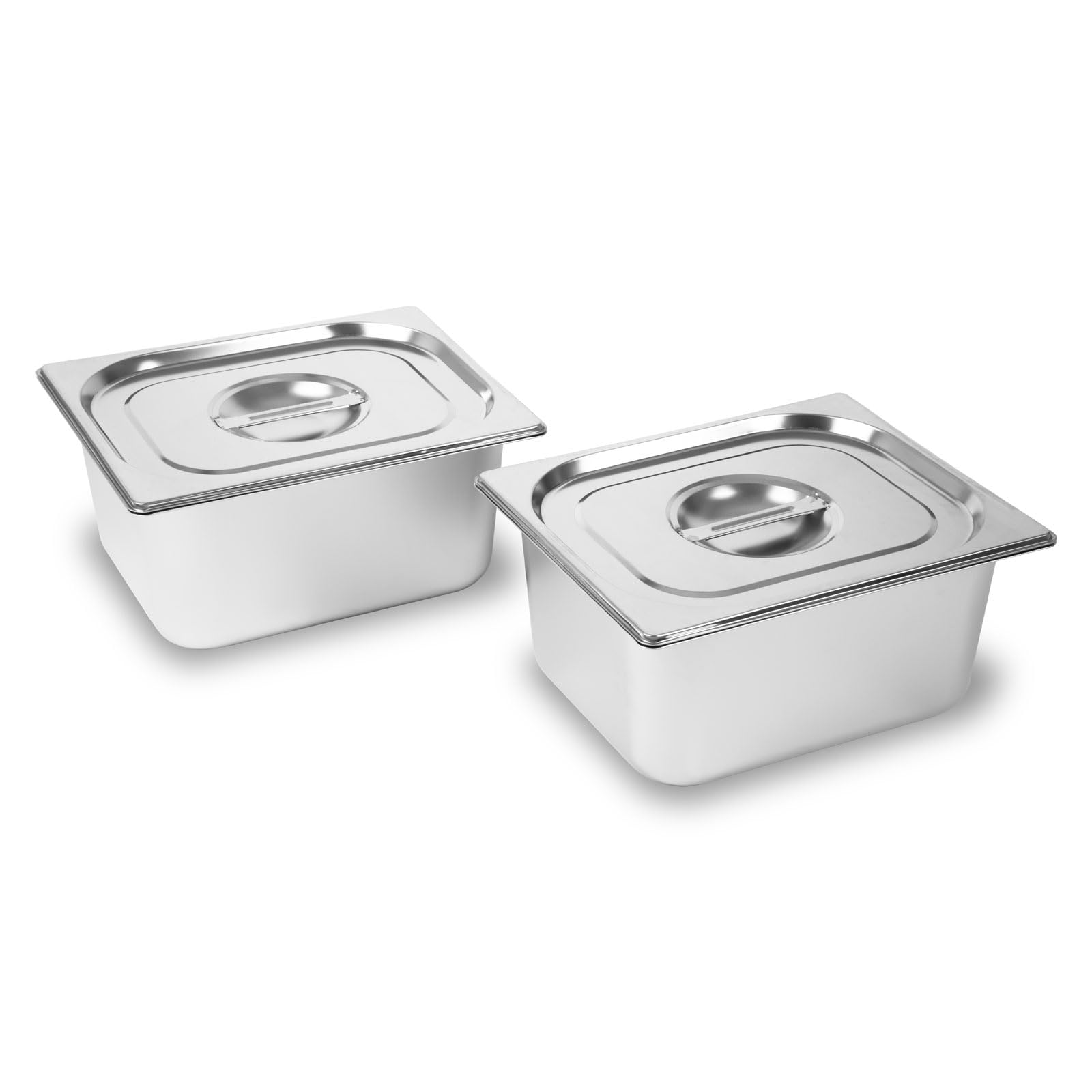 VERTES Speisenwärmer Buffetwärmer Wärmebehälter Für Speisen Elektrisch 1500W aus Edelstahl (Inkl 2X 1/2 GN Behälter mit Deckel für 2X 10L, Ablasshahn, Bain Marie Wasserbad, Temperatur 0-85°C)