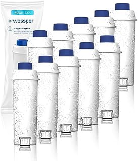 Wessper Filtr do Ekspresu do Kawy, Kompatybilny z DeLonghi DLSC002, SER3017 & 5513292811 Ekspres DeLonghi ECAM, ESAM, ETAM (zestaw 10 szt)