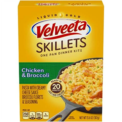 Velveeta Skillets Variety pack of 3 | Kraft Box Dinner Variety Pack | Chicken & Broccoli | Classic Lasagna | Nacho Supreme | Snack Fun Shopping Pad