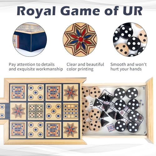 Juego de Mesa Royal Game of UR Clásico de Madera miniatura 2