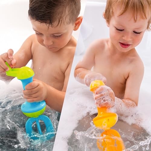 Image of HABA Kids Bubble Bath Whisk 2 Pack - Bath Toys for Sensory Play, Motor Skill Development, Water Play and Bath Time Fun