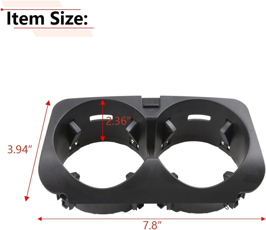 RLB-HILON Cup Holder Insert Divider Compatible with Mercedes Benz C300 C350e C43 C63 AMG E300 E400 GLC300 2015 to 2021 Year - Image 3
