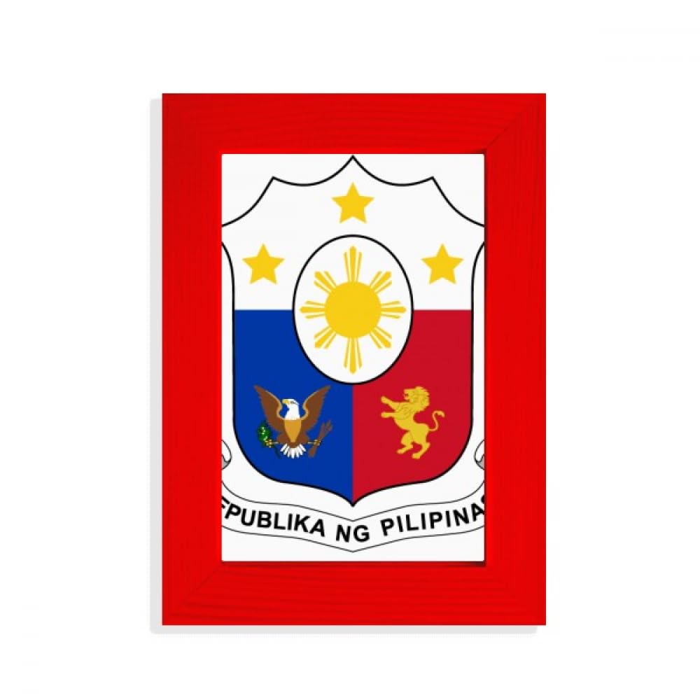 Cadre photo emblème national des Philippines rouge asie pour sublimer votre bureau au quotidien