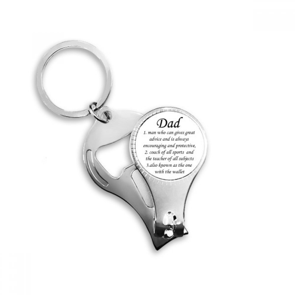 Porte-clés avec citation encourageante dad festival le meilleur cadeau en métal