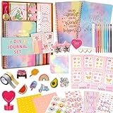 Blacico DIY Journal Kit for Girls - 98 pcs Gifts for Girls Ages 8 9 10 11 12 Year Old, Journal Set for Tween & Teen Girls, Stationery Set, Scrapbook & Diary Supplies Set, Journaling Art Crafts Kit
