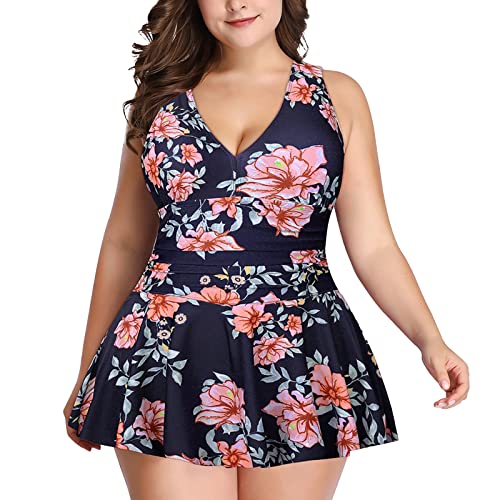 Maillot de bain deux pièces grande taille avec short pour femme athlétique noir XXL