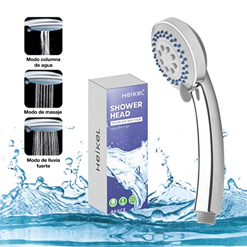 Duschkopf aus Edelstahl mit hohem Druck, Duschkopf mit 3 Duschmodi, Massage, starkem Regen, Wassersäule - spart bis zu 50 % Wasser mit diesem Telefon Cover