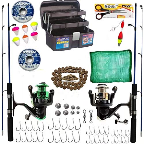 Kit Pesca Completo Maleta Vara1,20m 10kg Pronta Para Pescar