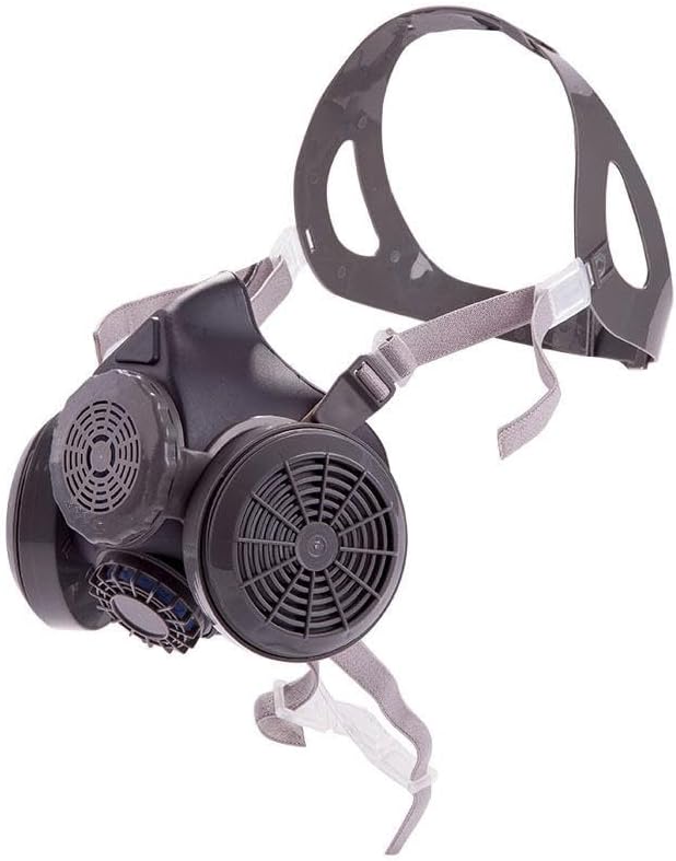 Máscara antipolvo - Máscara respiradora de lijado de pintura para carpintería con filtros para protección contra el polvo