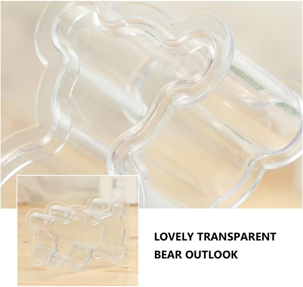 Bear Shaped Candy Boxes Cute Clear Plastic Containers Clear Fillable Ornaments Crafts Decorations for Weddings Birthdays Party Favors 12pcs