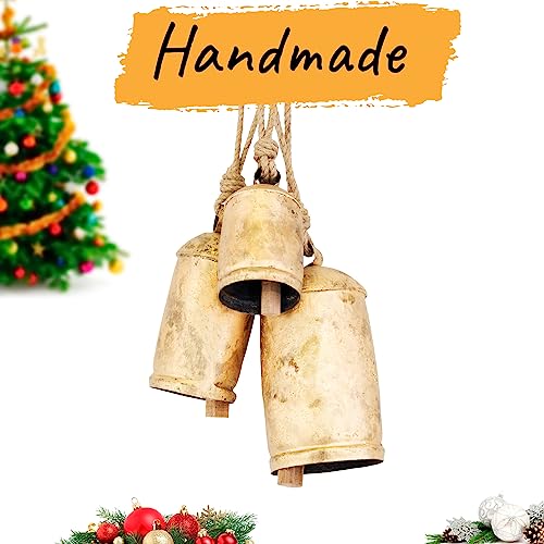 Vintage-Rustic-Cow-Bell-Christmas-Set-Shabby-Chic-Holiday-Decor-3-Bells-in-Various-Sizes-4-6-8-H-Create-Festive-Ambiance-and-Invite-Good-Luck Vintage Rustic Cow Bell Christmas Set Shabby Chic Holiday Decor 3 Bells in Various Sizes 4 6 8 H Create Festive Ambiance and Invite Good Luck
